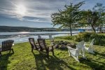 Large yard area by the water