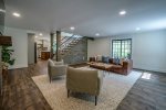 Spacious Living Room with patio doors to the covered patio