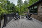 Second floor balcony with gas firepit