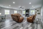 Living Room with gas fireplace