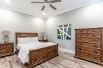 Queen-sized bedroom located on the second floor with en-suite