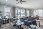 Catch the views while gathering around the living area