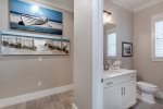 Second floor hall bathroom.