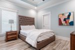 Queen-sized bedroom with en-suite, located on the third floor. 