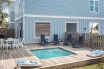 Private backyard with private pool and furnished deck
