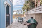 Charcoal grill and outside dining