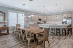 2nd floor dining area with seating for up to 12 plus 7 barstools