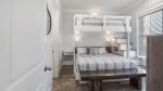 The 3rd floor queen over king bunk room is a mirror of the 2nd floor queen over king as well