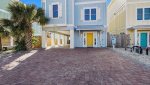 The private driveway can fit up to 6 vehicles depending on size