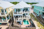 3-story beachfront home with private pool and balconies on every level
