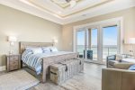 King master with private balcony and an ocean view