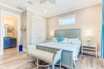 King bedroom with with ensuite. Fun decor throughout the house.  