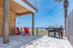 Outside grill and lounge area with amazing ocean view