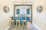 Great bar area off the kitchen area.  