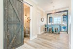 Unique decor throughout the home.  Half bath off the kitchen. 