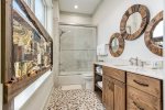 Second floor hall bathroom with 