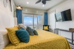 Second floor king bedroom over looking the ocean. 
