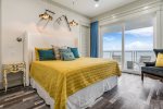Second floor king bedroom over looking the ocean. 