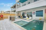 Pool area and deck, located on the first floor