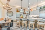 Spacious kitchen area.