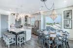 Second kitchen with seating for 15 for the family dinners