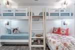 First floor twin bunk and twin over queen bunk with flat screen