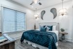 King bedroom with flat screen