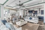 Second floor living, dining and kitchen area