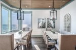 Sit all together for dinner. Seating for 20