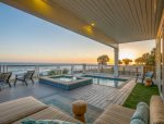 Sunset view from the beachfront pool deck