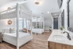 Fun Bunk Room with 4 Twin Beds Including a Double Vanity Sink 