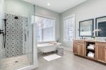 3rd Floor King En-Suite with Walk-In Shower and Peaceful Separate Claw-Foot Tub