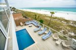 Spacious pool deck for everyone to spread out