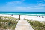 Private beach boardwalk