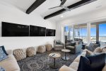 Ground floor poolside living area