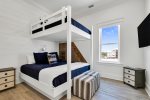 Ground floor carriage house queen over king bunk room