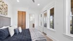 Ground floor carriage house king suite with furnished walkout balcony