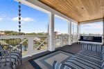 Ground floor carriage house king suite furnished walkout balcony