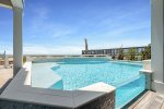 Infinity glass feature in the private pool