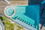 Aerial view of the beachfront Pool