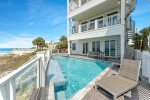 Ground Floor Beachfront Pool And Lounge Area