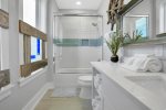 2nd floor bathroom with shower/tub combo