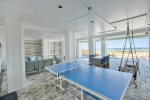Beachfront Pool Deck with Ping Pong Table, Bed Swing, Outdoor TV and Seating