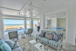 Beachfront Pool Deck with Ping Pong Table, Bed Swing, Outdoor TV and Seating