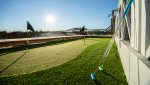 Putting greens out by the pool deck