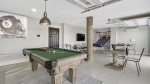 Game room in garage