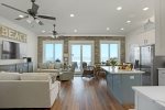 Open Concept Living, Dining and Kitchen Area