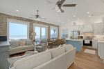 Open Concept Living, Dining and Kitchen Area