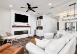 Cozy living area with fireplace