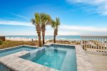Private pool with built in sun shelf